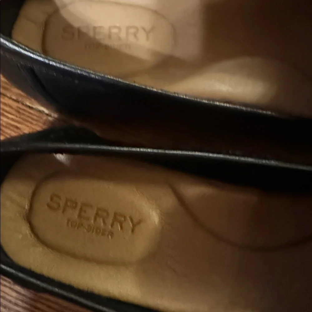 Sperry Black Leather Penny Loafers - Picture 2 of 6